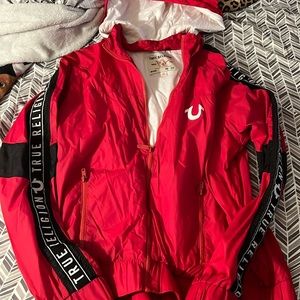 Unisex true religion wind breaker jacket